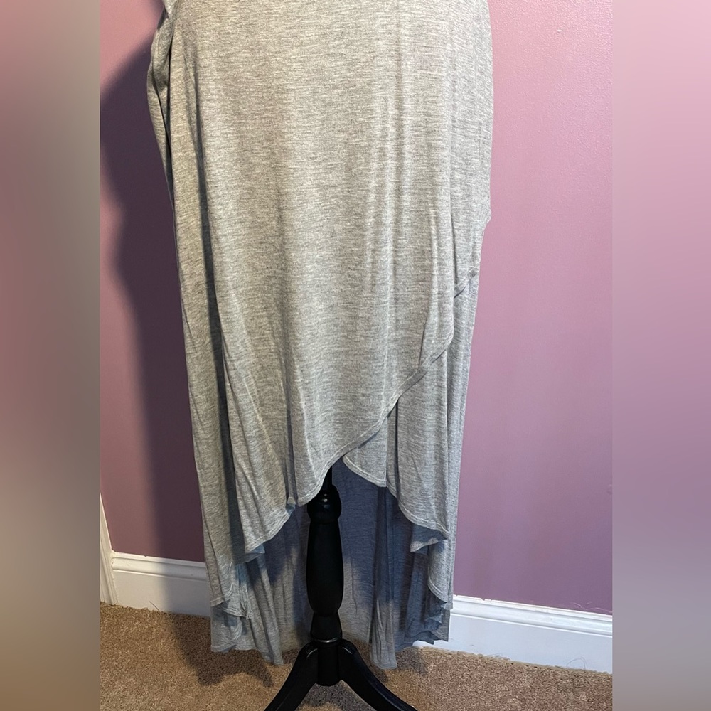 Gray Hi-Lo Maxi Skirt, Size L.